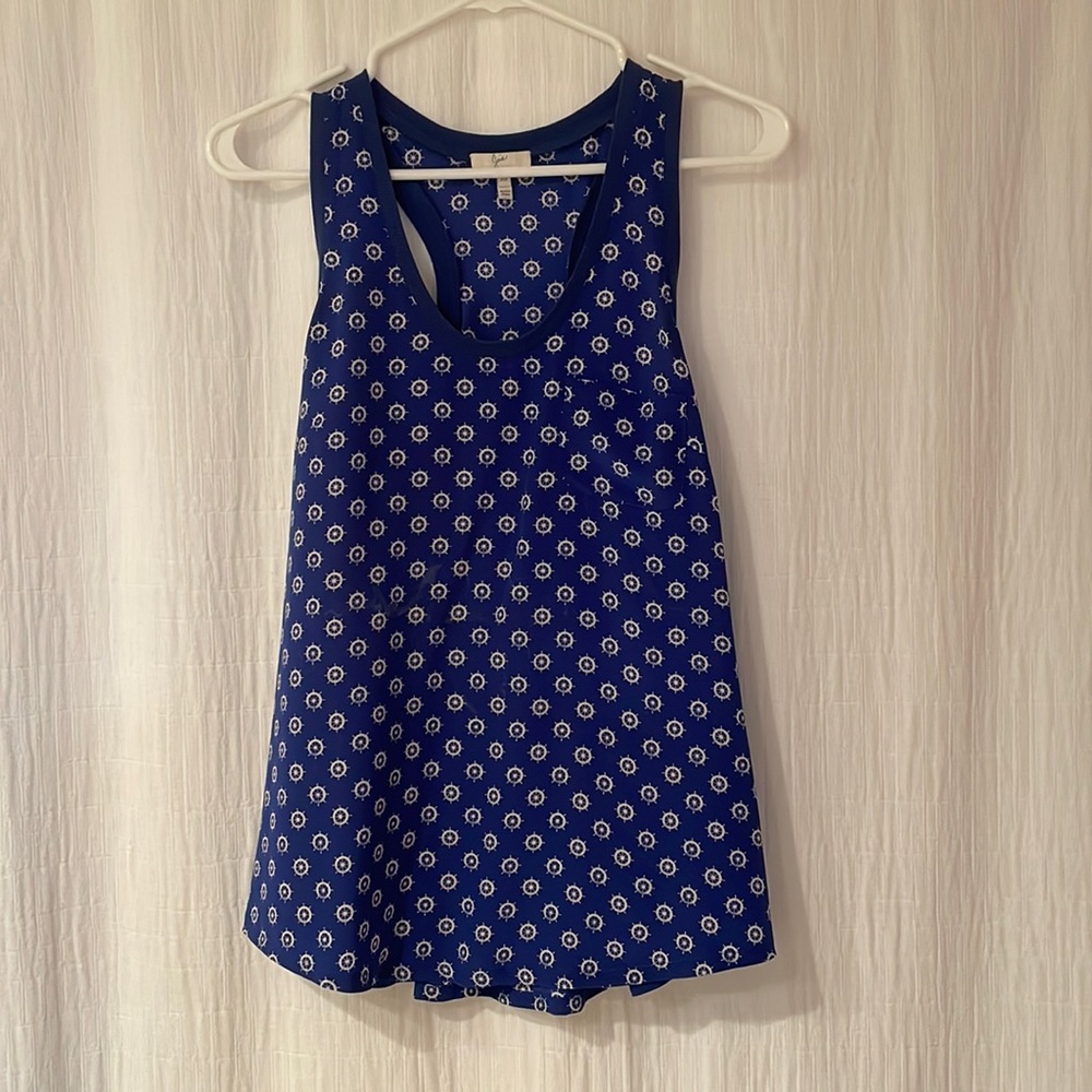 Joie Alicia Silk Nautical Racerback Tank Top
